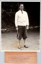 1929 Harrison Johnston Professional Golf News Service Photo - Type 1