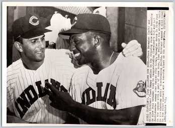 1961 Willie Kirkland Chuck Essegian Cleveland Indians Baseball Wire Photo