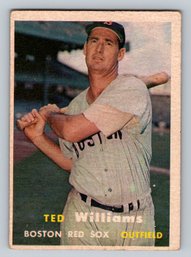 1957 Topps #1 Ted Williams Baseball Card VG To VG-EX