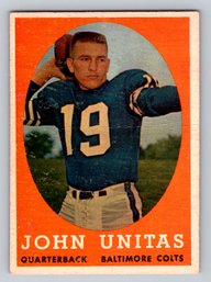 1958 Topps Johnny Unitas 2nd Year Football Card