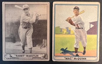 (2) 1940 And 1941 Playball Baseball Card Lot