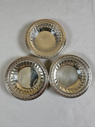 Three Sterling Small Dishes