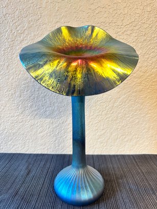 Lundberg Studios Blue Glass Vase -local Pickup