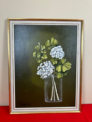 Sargent 1970 Floral Still Life Oil Painting