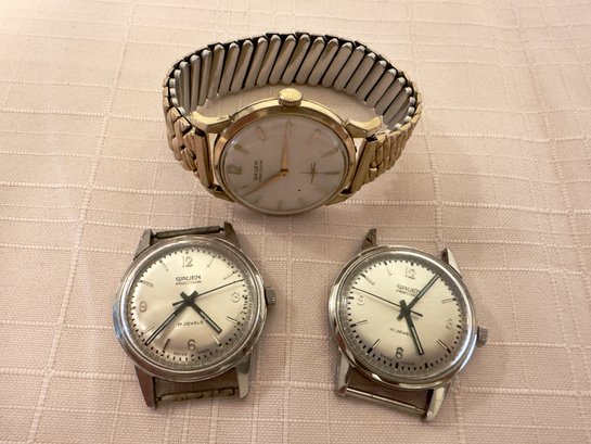 Three Gruen Precision Watches