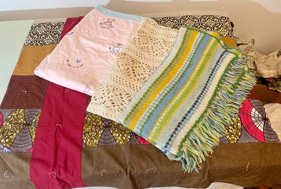 Lot Of 4: Quilts/Afghans