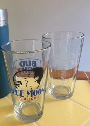 2 Logo Beer Glasses