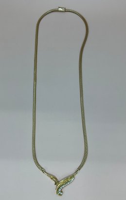 14K Yellow Gold Necklace With Diamonds
