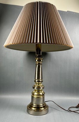 Brushed Silver And Gold Table Lamp