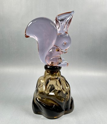 Archimede Seguso Bottle In Murano Glass To Luxardo Circa 1950