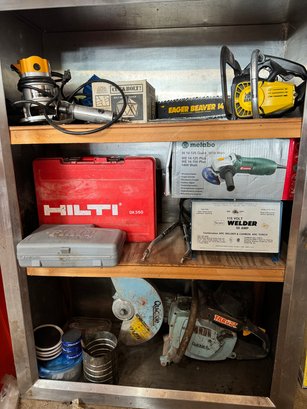 Stainless Shelf Full Of Tools Hilti Metabo And More