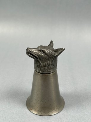 Pewter Wolf Shot Glass