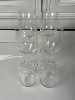 Lot Of 6 Reidel Wine Glasses