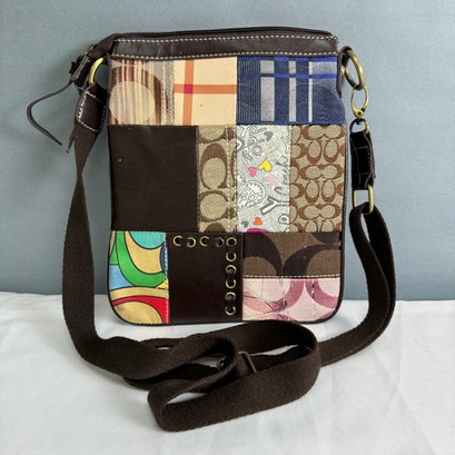 Coach Bag With Collage Design