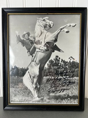 Vintage Roy Rogers & Trigger Autographed 8 X 10 Photo