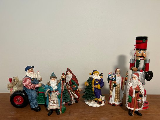 Lot Of Santa Figures