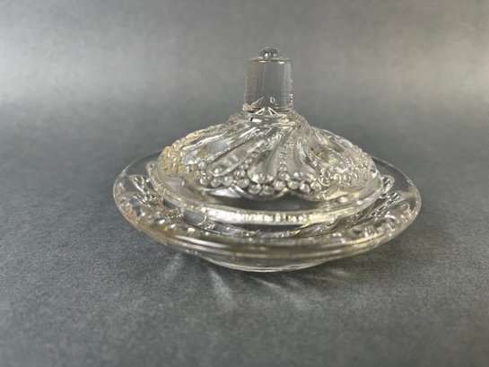 Miniature Glass Covered Dish.