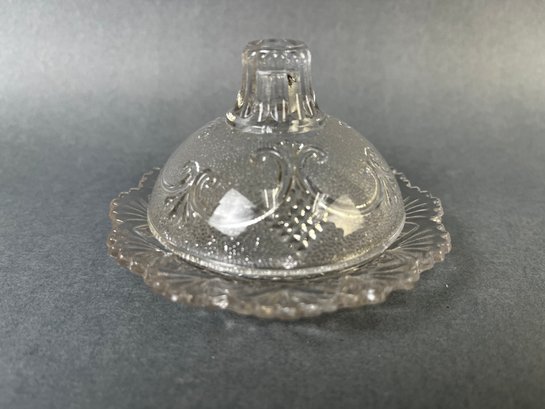 Miniature Glass Covered Dish.