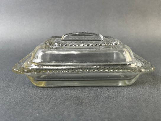 Miniature Rectangular Glass Covered Dish.