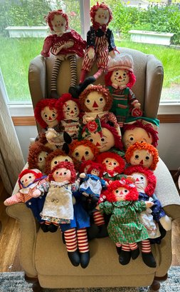 Large Grouping Of Raggedy Ann & Andy