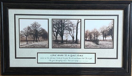 Come Away To A Quiet Place Photograph Art Framed