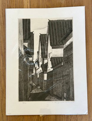 Ryohei Tanaka Etching 94/100, Alley Way 1971