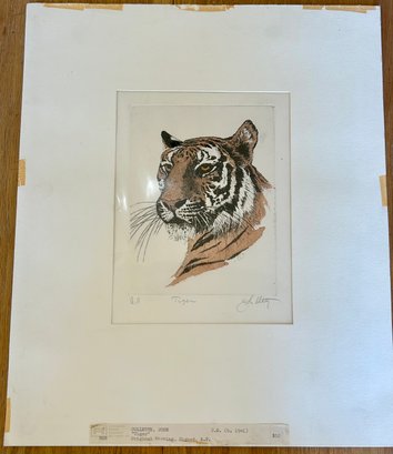 John Collette, Original Hand Colored Etching, Signed A.P.