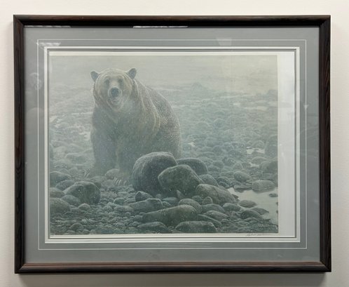 Signed Robert Bateman Print, Edition #5008 - End Of Season - Grizzly 1986