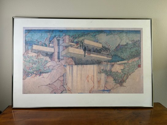 Frank Lloyd Wright, Falling Water Architectural Print