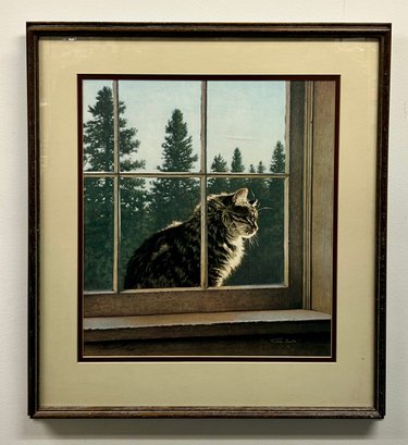 Tucker Smith Numbered Print 626/1000 - Cat On Windowsill