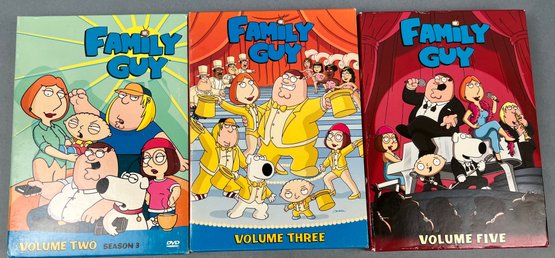 3 Family Guy Sets Of Dvds.