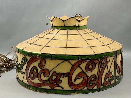 Vintage Fiberglass Coca-cola Pool Table Light.