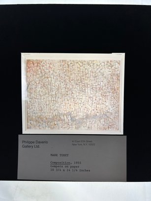 Mark Tobey,  Transparencies  Of Composition,  1955 Tempera On Paper - Negative Of A Painting