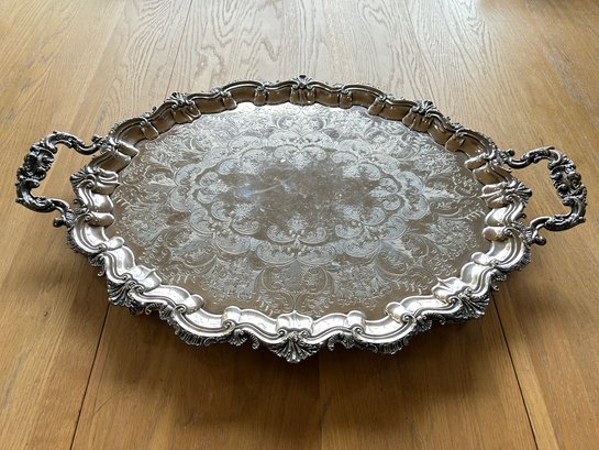 Antique Large Silverplate Tray