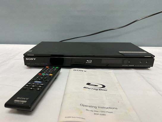 Sony Blu-ray Disc Player Model BDP-s360.