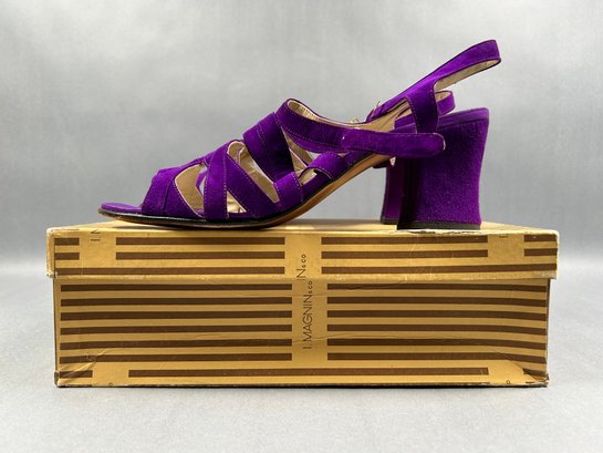 Magninique For I Magnin Suede Purple Shoes 8N