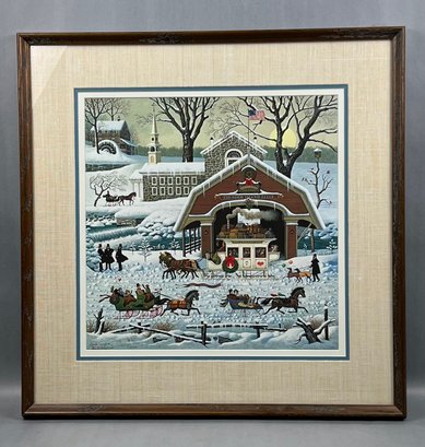 Charles Wysocki Signed And Numbered Print Twas The Twilight Before Christmas.