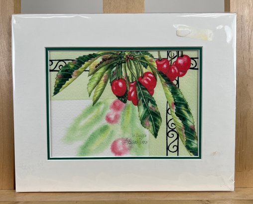 Susan LeBow Signed And Numbered Print Cherries Jubilees.