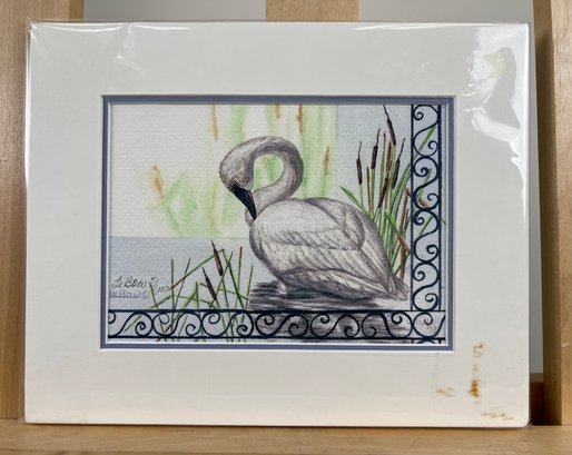 Susan LeBow Signed And Numbered Print Swan Lake.