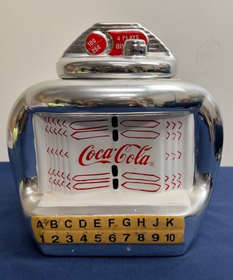 Vintage Coca-Cola Chrome Jukebox Cookie Jar
