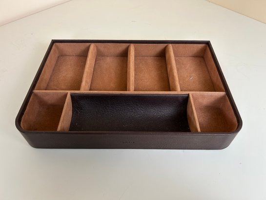 Orvis Leather 7 Compartment Valet Tray