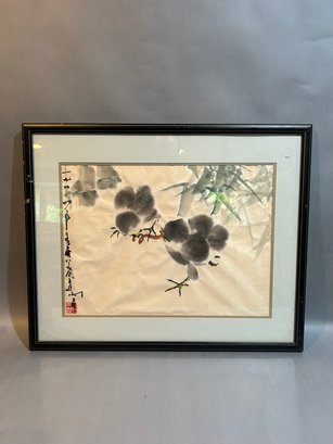 Vintage Asian Baby Chicks Watercolor