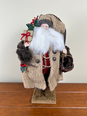 Holiday St. Nick With Basket And Wrapped Package