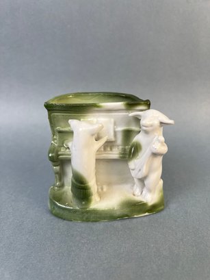 Vintage Small Planter With Pigs Playing Instruments.