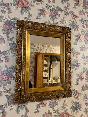 Antique Ornate Framed Gold Mirror