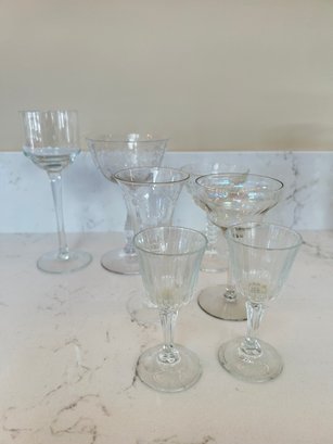 Mixed Grouping Of Vintage Drinking Glasses