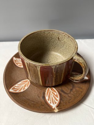 Vintage Large Soup Cup With Saucer.