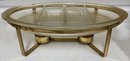 Vintage Large Glass Chafer W/2 Glass Relish Dishes