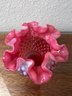 Fenton Vintage Hobnail Cranberry Opalescent Vase