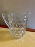 Lot Of 7: Fostoria Water Pitcher Vintage  3 Etched Glasses Vintage 3 Glass Bowls